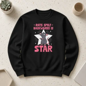 Funny Official Rat Humor Gift Rats Spelt Backwards Is Star Sweater