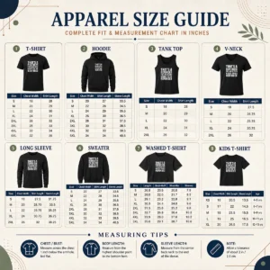 Size chart for Good Thats A Reminder For Whoever Needs To Be Reminded Bold Statement Quote with measurements in inches and cm