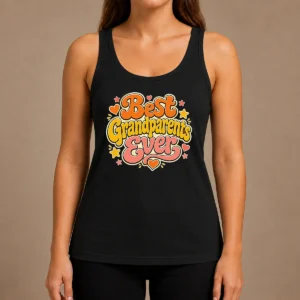 Pretty Best Grandparents Ever Groovy Retro Tank Top