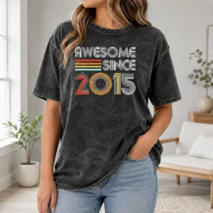Nice Top Since 2015 Vintage Washed T-Shirt