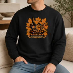 Pretty Nice October Holiday Ireland Cozy Stencil For Family Sweater