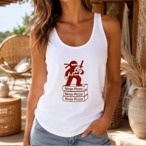 Funny Ninja Pizza Ninja Pizza Ninja Pizza Ninja Pizza Standing On Boxes Tank Top