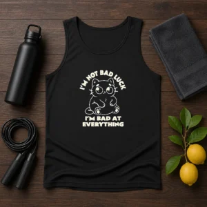 Official Black Cat I'M Not Bad Luck I'M Bad At Everything Tank Top