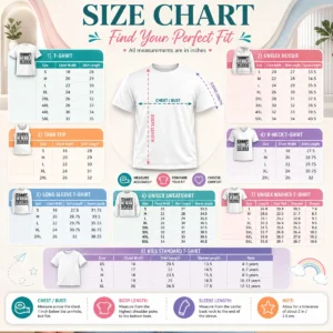 Size chart for Premium Sorry No Hablo Fuctardo with measurements in inches and cm to help choose the right fit