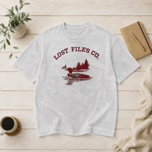 Pretty Loon Bird On Lake Forest Lost Files Co Washed T-Shirt