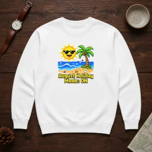 Awesome August Holiday Pixel Vacation Mode Sweater