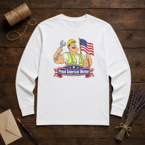 Official Labour Day Celebration Proud American Long Sleeve Shirt