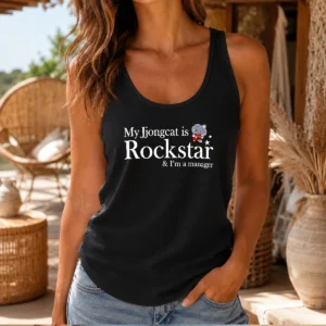 Funny My Jjongcat Is Rockstar And I'M A Manager Tank Top