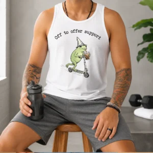 Official Good Support Staff Paraprofessional Back To School Frog Iced Coffee Tank Top