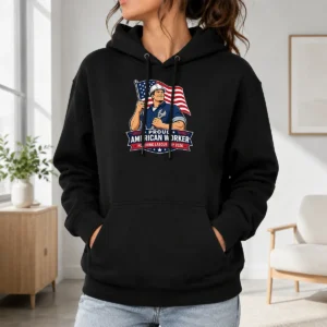 Happy Premium Labour Day Proud American Worker Vector Hoodie