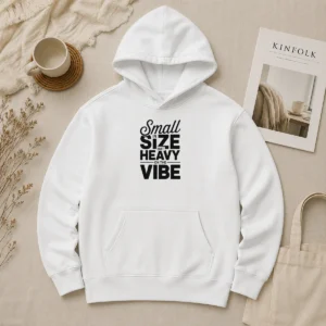 Pretty Good Small In Size But Heavy On The Vibe Funny Quote Hoodie