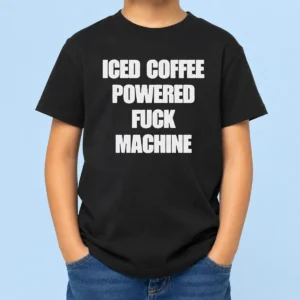 Official Nice Iced Coffee Fuck Powered Machine Kids T-Shirt