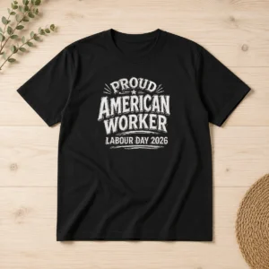 Pretty Labour Day Proud American Worker Sketch