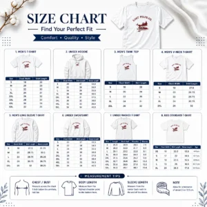 Size chart for Pretty Loon Bird On Lake Forest Lost Files Co with measurements in inches and cm to help choose the right fit