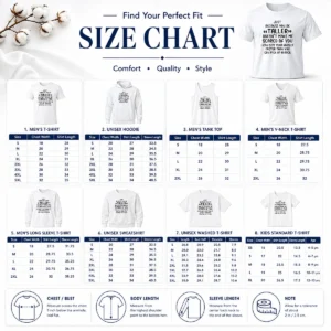 Size chart for Premium Pretty Just Because You Are Taller Doesn'T Make Me Scared Of You with measurements in inches and cm to help choose the right fit