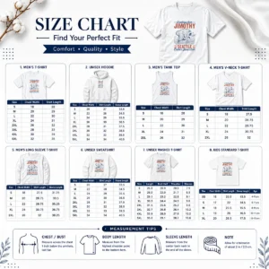 Size chart for Hot Nice Greetings From Jimothy Seattle Critter Raccoon Comfort Colors with measurements in inches and cm to help choose the right fit