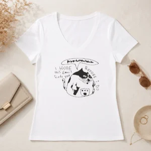 Pretty Cat I Hope This Email Finds You Before I Do V-Neck Shirt