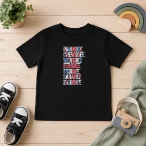Nice Happy Awesome British Flag Cockney Accent Days Of The Week London Kids T-Shirt
