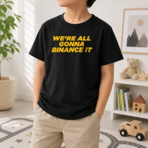 Funny We'Re All Gonna Binance It Kids T-Shirt