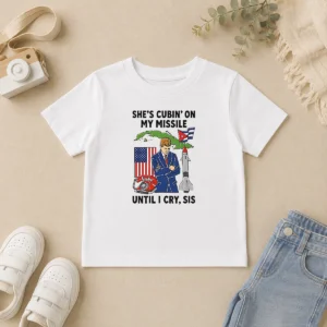 Nice Pretty She'S Cubin' On My Missile Until I Cry Sis John F Kennedy Kids T-Shirt