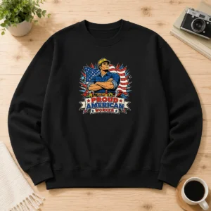 Original Labour Day Proud American Worker Pop Art Sweater