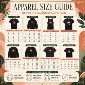 Size chart for Top Good Pretty I Am A Cum Dump And I Love It with measurements in inches and cm to help choose the right fit