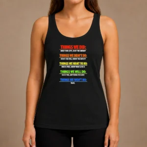 Original Things We Did Music Lyric Mashup Quote Song Lyrics Tank Top
