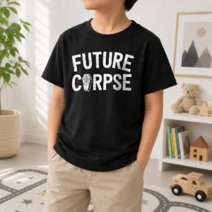 Pretty Distressed Future Corpse With Coffin Goth Kids T-Shirt