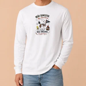 Good Top Snoopy New Semester New Adventures Big Dreams Bright Future Long Sleeve Shirt
