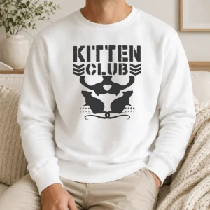 Happy Good Distressed Kitten Club Cat Lover Pet Sweater