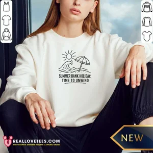 Funny Summer Bank Holiday Relaxation Line Art Sweatshirt