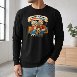 Awesome Original Grandparents Day Thank You Cartoon With Cozy Swing Long Sleeve Shirt