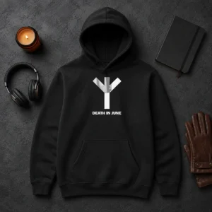 Premium Death In June Logo Neofolk Douglas Pearce Hoodie