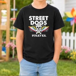 Hot Street Dogs Forever Skull And Crossbones Kids T-Shirt