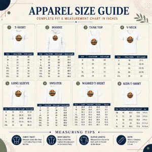 Size chart for Nice Hot Western Labour Day Work Hard Take Pride Cowboy with measurements in inches and cm to help choose the right fit