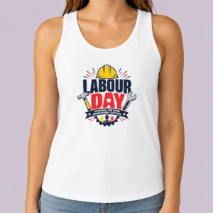 Official Pretty Labour Day Honoring Work Hard Hat Tools Workers Tank Top