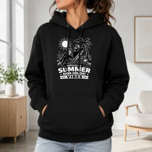Funny Original Summer Bank Holiday Vibes Silhouette Hoodie