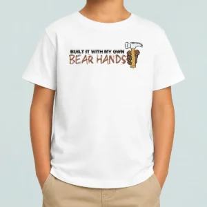 Nice Awesome Built It With My Own Bear Hands Handyman Kids T-Shirt