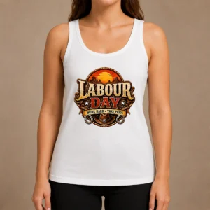 Nice Hot Western Labour Day Work Hard Take Pride Cowboy Tank Top