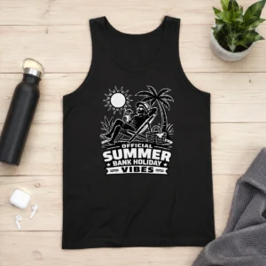 Hot Pretty Summer Bank Holiday Vibes Silhouette Tank Top