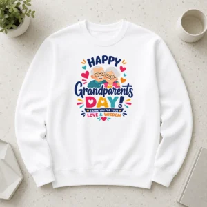 Hot Funny Happy Grandparents Day Love Wisdom Hearts Illustration Sweater