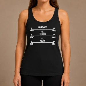 Hot Official Fahrenheit Celsius Kelvin Temperature Geek Tank Top