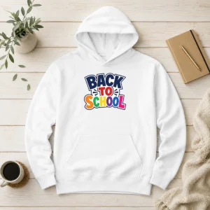 Hot Nice Retro Distressed Back To School Typography Hoodie