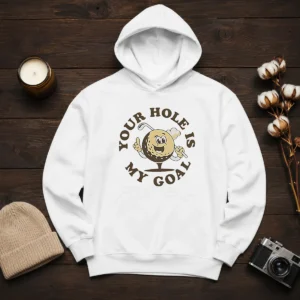 Pretty Your Hole Is My Goal Retro Golf Cartoon Hoodie