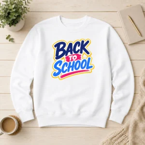 Hot Pretty Vibrant Back To School Apple Pencil Sunburst Sweater