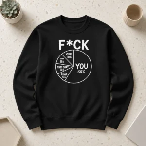 Hot Original Fck You Pie Chart Sarcastic Sweater