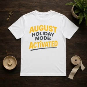 Premium August Holiday Mode Minimalist For Summer Lovers