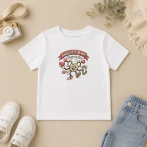 Nice Top Dopamine Addicted To You Retro Distressed For Couples Kids T-Shirt