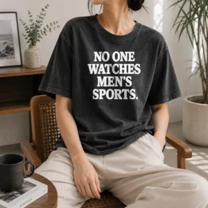 Hot Official No One Watches Men'S Sports Satire Ironic Washed T-Shirt