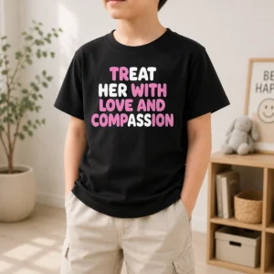 Pretty Treat Her With Love And Compassion Kindness Kids T-Shirt